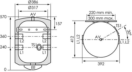 Ballon tampon au sol pour pompe à chaleur 200 litres - Somatherm